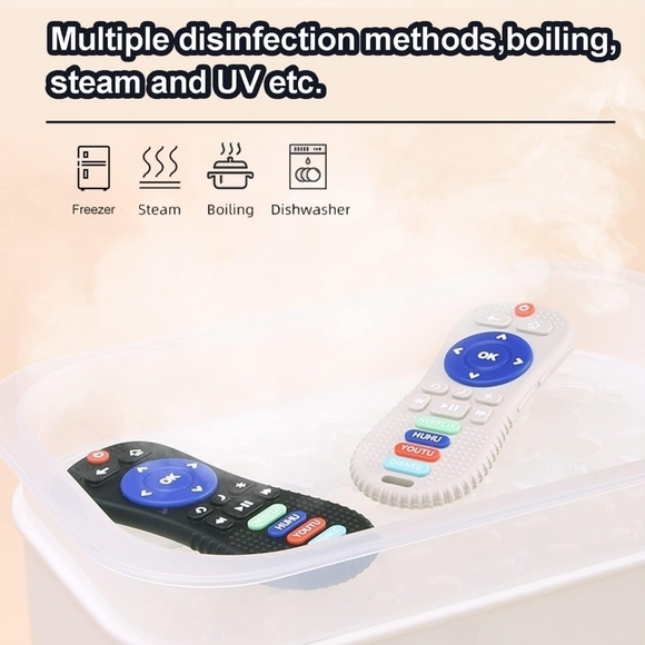 Black & Grey Remote Control Silicone Baby Teethers - Picture 4 of 9